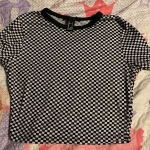 Checkered Cropped Top